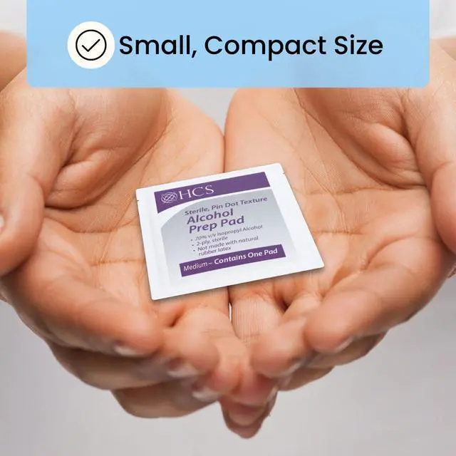 Alt view image 7 of 7 - Medium Alcohol Prep Pads - 70% Isopropyl Alcohol Wipes, Individually Wrapped - 2 ply, Textured, Sterile Skin Prep Swabs| 200ct, Textured, Individually Wrapped, 2-ply, Medical, Sterile Skin Prep