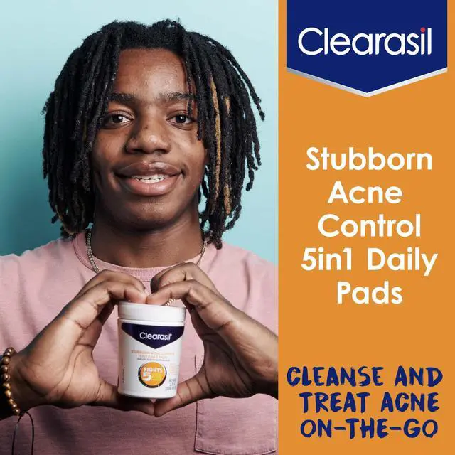 Alt view image 5 of 7 - Stubborn Acne Control 5in1 Daily Facial Cleansing Pads, with Salicylic Acid Acne Treatment Medicine, 90 Count