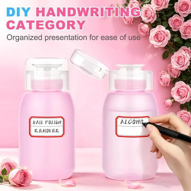 Alt view image 5 of 7 - Acetone Push Down Pump Dispenser, 200ml 2-Pack Nail Polish Remover | Acetone Safe,Lockable Pump Bottle, Leak Proof, One-Touch Pump , BPA-Free, for Alcohol, Toner, Makeup Remover,Anti-Deformation