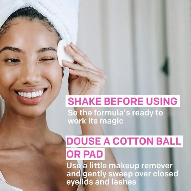 Alt view image 3 of 7 - Longwear & Waterproof Eye Makeup Remover Liquid, 4 fl oz | Eye makeup remover liquid for longwear and waterproof makeup. Cruelty free. Ophthalmologist tested. Hypoallergenic.