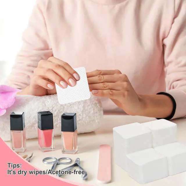 Alt view image 6 of 7 - Nail Polish Remover, Lint Free Nail Wipes 540PCS Acetone Nail Polish Remover Wipes, Super Absorbent Soft Nail Wipes for and Eyelash Extension Wipes(Dry Pads) | Super Absorbent Soft Nail Wipes