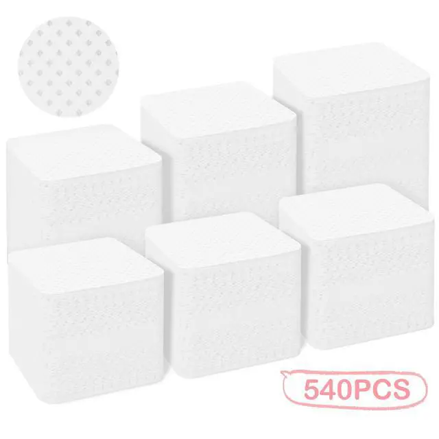 Alt view image 7 of 7 - Nail Polish Remover, Lint Free Nail Wipes 540PCS Acetone Nail Polish Remover Wipes, Super Absorbent Soft Nail Wipes for and Eyelash Extension Wipes(Dry Pads) | Super Absorbent Soft Nail Wipes
