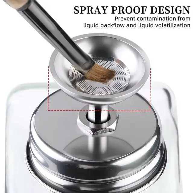 Alt view image 2 of 5 - 6 Oz/ 180ml Glass Push Down Pump Dispenser Bottle With Cap Push Down Glass Empty Pump Dispenser for Alcohol Makeup Clear Refillable Bottle Hand Pumping Press Container (1pcs - Square Shaped)