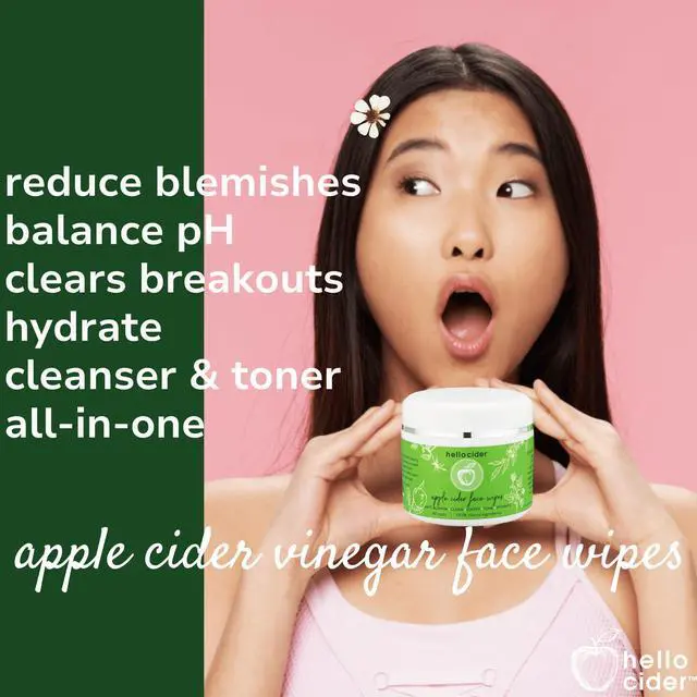 Alt view image 3 of 7 - Apple Cider Vinegar Acne Face Toner Pads, Tea tree, 60 Pads | Oil-free. ACV + 7 organic hydrosols: tea tree, witch hazel, rose geranium, chamomile, lavender, lemongrass, neroli.