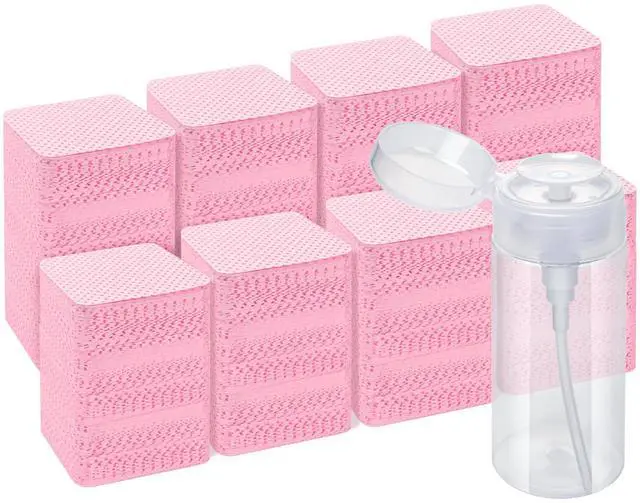 Main image of 1080PCS Lint Free Nail Wipes with Pump Dispenser | Gel Nail Polish Remover Pads Soft Non-woven Nail Wipes for Nail Polish Remove and Acrylic Nail Supplies,Pink
