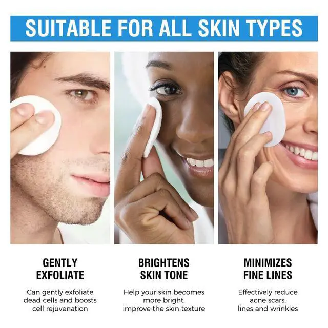 Alt view image 4 of 6 - 10% Glycolic Acid + 2% Salicylic Acid Peel Pads - BACHERI Resurfacing Pads For Face with Vitamins B5, C & E, Allantoin - Exfoliating Facial Peel for Dark Spots, Blackhead, Acne, 55 Pcs