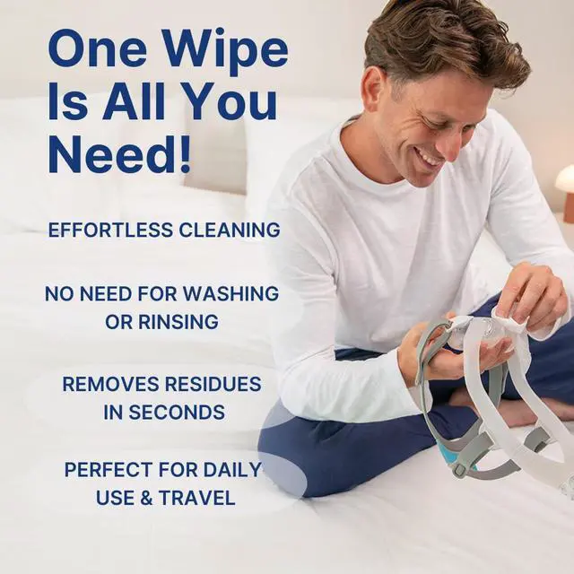 Alt view image 3 of 5 - Unscented CPAP Mask Wipes 110 Count 100% Soft Cotton Lint & Alcohol-Free Skin-Safe Formula with Aloe Vera Easy-to-Open Canister Perfect for Cleaning CPAP Masks, Tubes, and Devices
