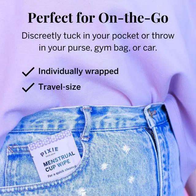 Alt view image 5 of 7 - Wipes - Flushable, Biodegradable, & Ph Balanced - Individually Wrapped Packet Wipes for On The Go & Public Bathrooms - Wash & Cleaner For Your Menstrual Cups & Discs (1 Pack of 20)