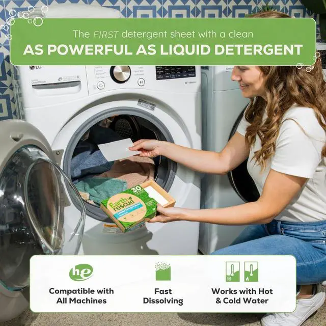 Alt view image 2 of 6 - Laundry Detergent Sheets - Up To 60 Loads (30 Sheets) - Ultra Concentrated Liquidless Dry Laundry Detergent, Ideal For Sensitive Skin, Eco Friendly, Plastic Free - Fresh Lavender