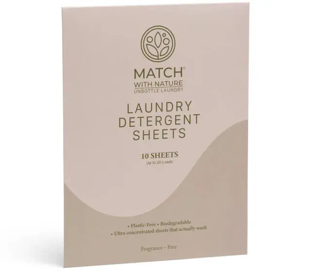 Main image of Travel Laundry Detergent Sheets 10 Pre-Measured Loads, Dissolves Completely Plastic-Free, Biodegradable Formula Machine-Ready, Compact, TSA Carry-On Friendly Fragrance-Free