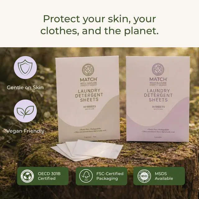 Alt view image 3 of 7 - Travel Laundry Detergent Sheets 10 Pre-Measured Loads, Dissolves Completely Plastic-Free, Biodegradable Formula Machine-Ready, Compact, TSA Carry-On Friendly Fragrance-Free