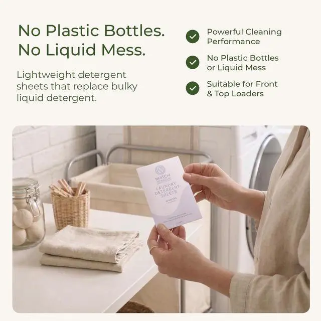 Alt view image 4 of 7 - Travel Laundry Detergent Sheets 10 Pre-Measured Loads, Dissolves Completely Plastic-Free, Biodegradable Formula Machine-Ready, Compact, TSA Carry-On Friendly Fragrance-Free