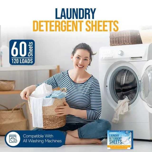 Alt view image 2 of 7 - Laundry Detergent Sheets Free & Clear, Fragrance Free, 120 Loads | Laundry detergent sheets, Free & clear, Fragrance free, Dye free, 120 loads, Liquidless, For all washing machines