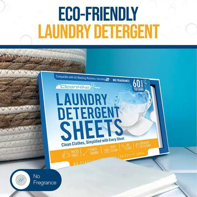 Alt view image 4 of 7 - Laundry Detergent Sheets Free & Clear, Fragrance Free, 120 Loads | Laundry detergent sheets, Free & clear, Fragrance free, Dye free, 120 loads, Liquidless, For all washing machines