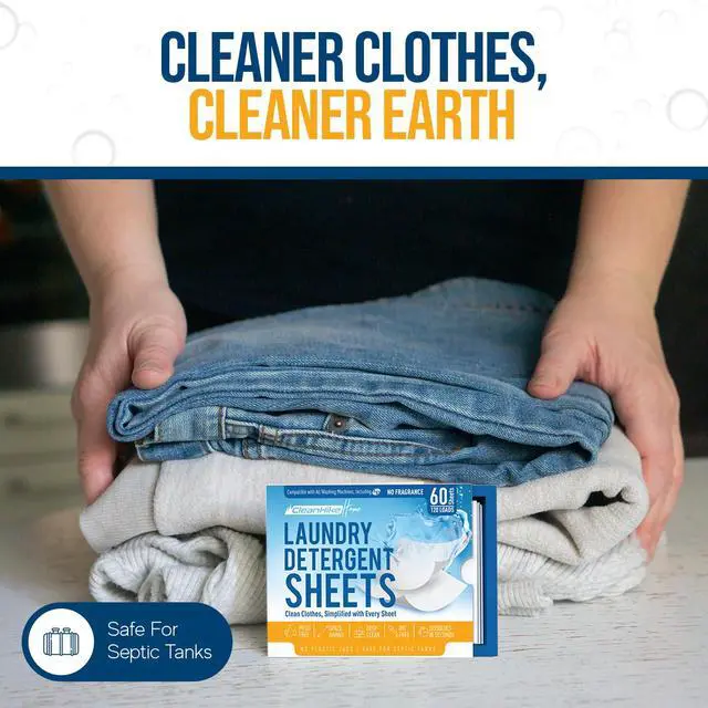 Alt view image 6 of 7 - Laundry Detergent Sheets Free & Clear, Fragrance Free, 120 Loads | Laundry detergent sheets, Free & clear, Fragrance free, Dye free, 120 loads, Liquidless, For all washing machines