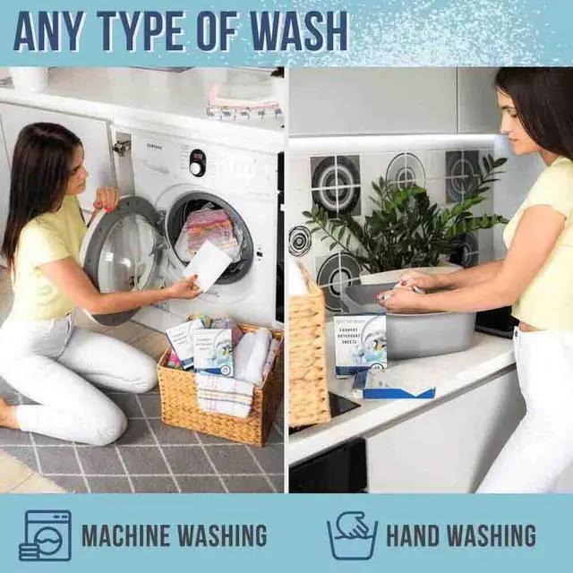 Alt view image 6 of 6 - Laundry Detergent Sheets - 50 Strips (25 Sheets) | Earth Friendly Fresh Scent Plastic Free Travel Laundry Soap