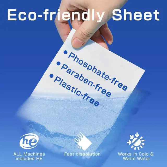 Alt view image 2 of 6 - Laundry Detergent Sheets, Fresh Linen, 80 Loads, Eco Strips | Lightweight & Compact Packaging, Plant-Powered Formula, Gentle on Sensitive Skin, Great for Travel & Home