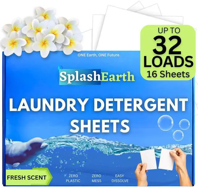 Main image of Travel Laundry Sheets, Liquidless Washer Sheet, Eco Friendly Laundry Sheets Detergent, Hypoallergenic Non Toxic (FRESH SCENT-32 LOADS)