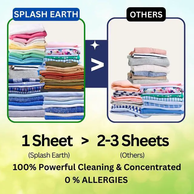 Alt view image 3 of 7 - Travel Laundry Sheets, Liquidless Washer Sheet, Eco Friendly Laundry Sheets Detergent, Hypoallergenic Non Toxic (FRESH SCENT-32 LOADS)