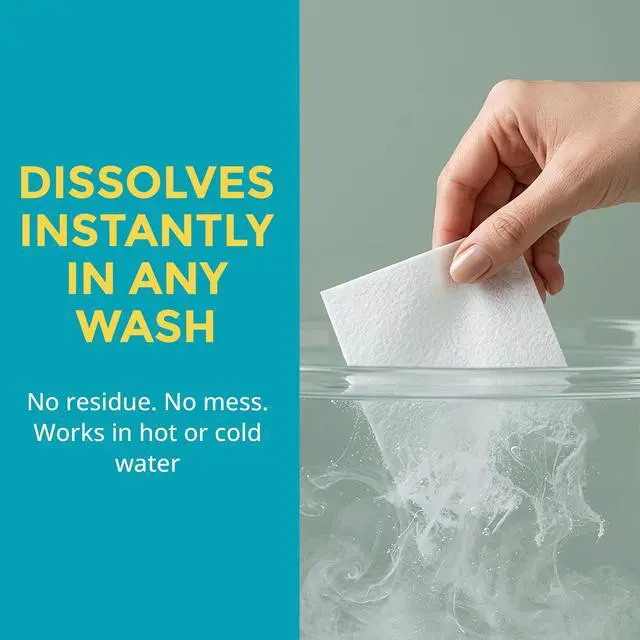 Alt view image 3 of 7 - Laundry Detergent Sheets Fresh Linen Scent - 80 Loads, Ultra Concentrated Liquidless Soap - Tough on Stains, Eco Travel Friendly Laundry Sheets, Gentle on Skin - No Plastic Jug, Zero Waste 40ct