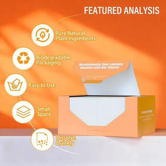 Alt view image 2 of 7 - Laundry Detergent Sheets 200 Loads Citrus Scent Laundry Soap Sheets Compact Lightweight Liquidless Biodegradable Plastic Free Alternative to Liquid & Powder Detergent