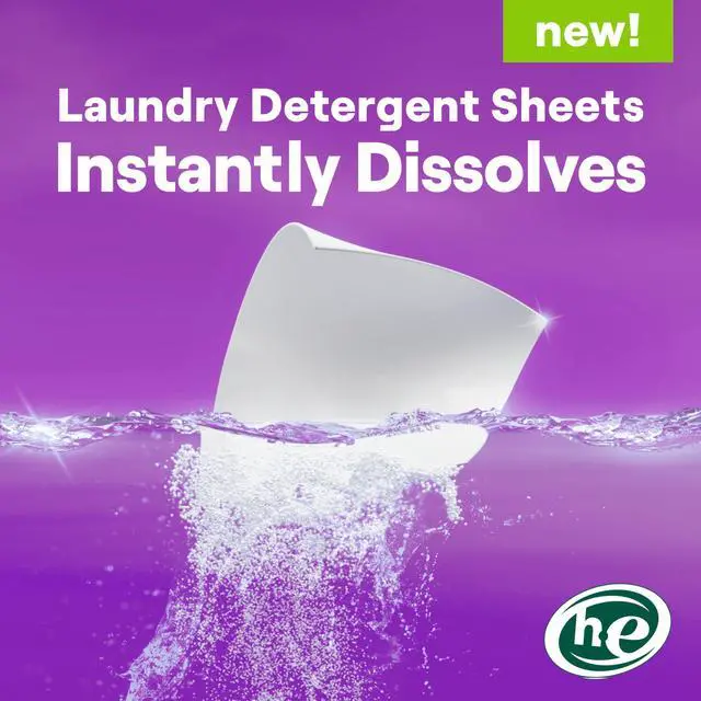 Alt view image 3 of 6 - Laundry Detergent Sheets, Up to 64 Loads, Fresh Lavender Scent, Removes Tough Stains, 0% Dyes and Artificial Fragrances, Safer for your family