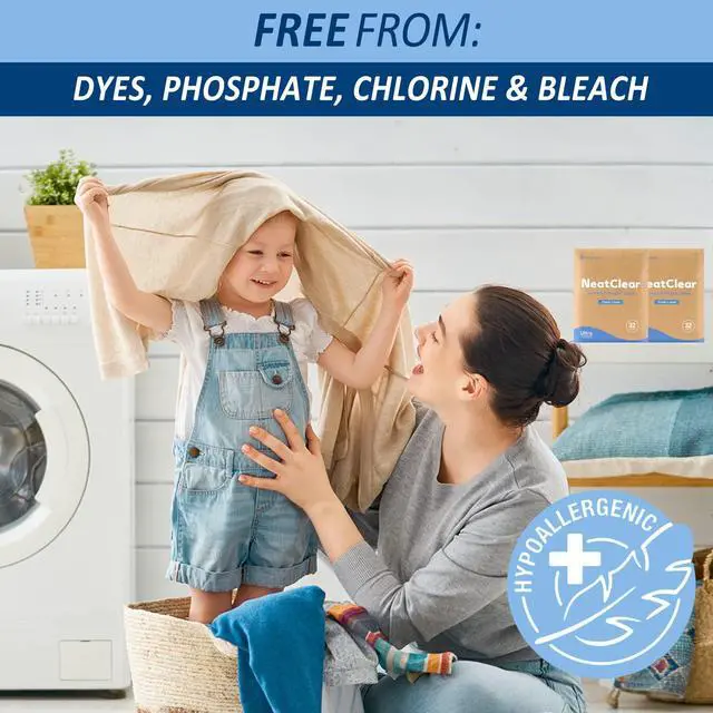 Alt view image 5 of 7 - Eco-friendly Laundry Detergent Sheets, Travel Size Liquidless Soap Sheets | No Mess & Space-Saving, Great For Travel, Apartments, Dorms | Fresh Linen Scent 32 Laundry Strips (32 Loads)