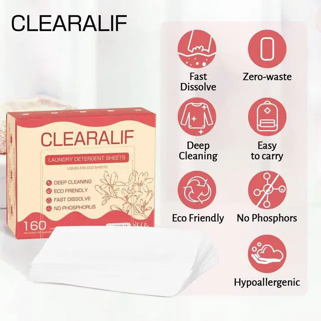 Alt view image 4 of 6 - Laundry Detergent Sheets Up to 160 Loads, Magnolia - Great For Travel,Apartments, Dorms,Laundry Detergent Strips Eco Friendly & Hypoallergenic - 80 Sheets | Eco-Friendly & Hypoallergenic