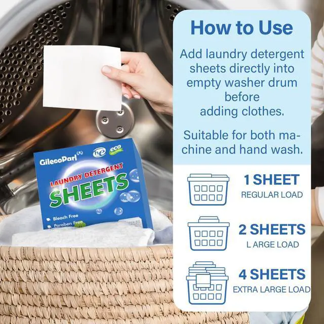 Alt view image 7 of 7 - 200-loads Eco Laundry Detergent Sheets - Fresh Scent - for Home/Travel/Apartment/Dorm - Plastic Free Liquidless Laundry Detergent Strips - 200 Count