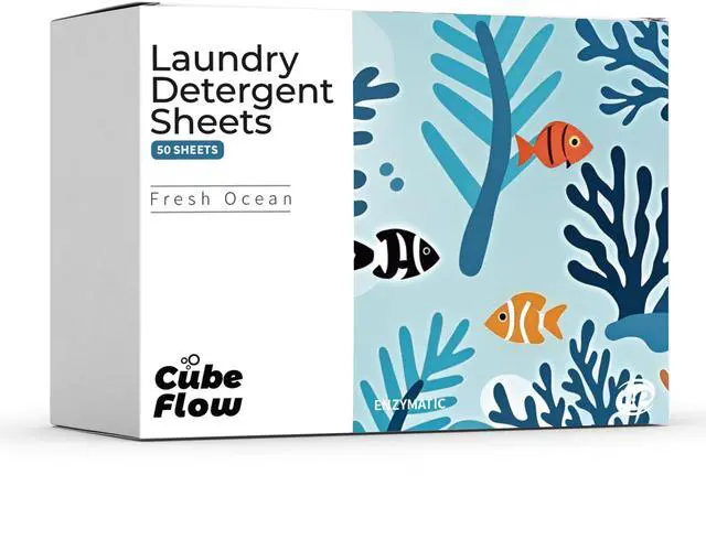 Main image of Laundry Sheets, Ebony Rose Scent - 100 Loads | 72-hour long lasting fragrance, Eco Friendly Sheets | Pre-Measured, Liquidless for Deep Clean | Hypoallergenic (Fresh Ocean)