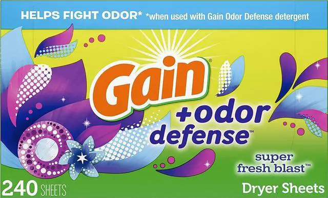 Main image of Dryer Sheets Plus Odor Defense, Super Fresh Blast Scent, 240 Count, Helps fight static and odor, laundry sheets