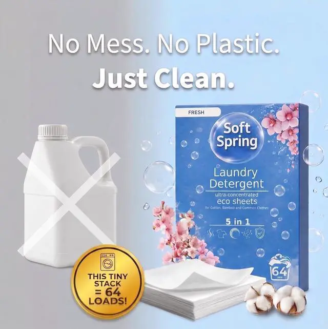 Alt view image 2 of 7 - Laundry Detergent Sheet for Travel with Liquid Enzymes (Fresh) | Biodegradable Product for All Machine Types, Not Tested on Animals Cruelty Free for Sensitive Skin with Liquid Enzymes