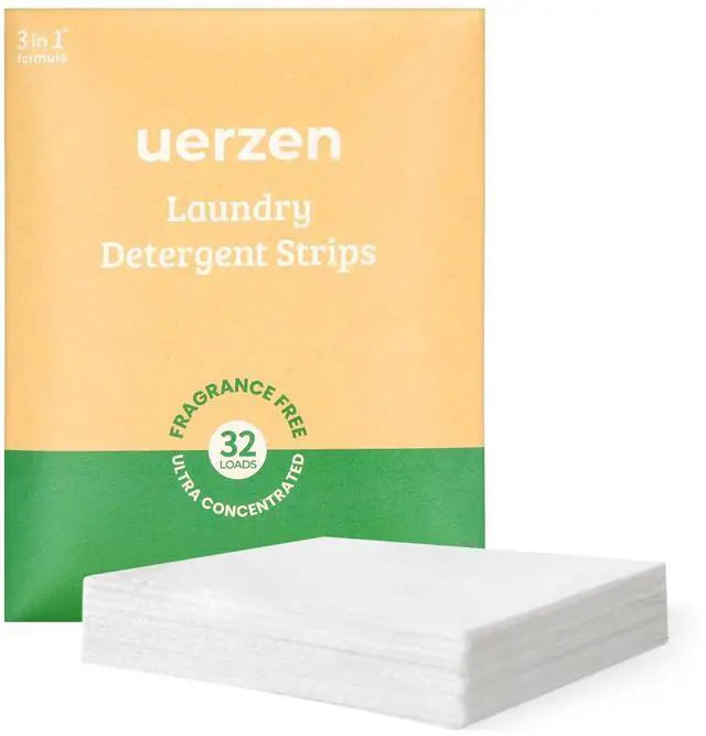 Main image of Travel Size Laundry Detergent Sheets - Fragrance Free, 32 Loads | for Sink Washing & All Machines, Hypoallergenic, Ultra Concentrated