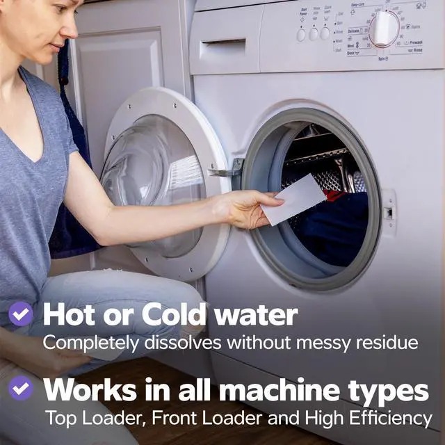 Alt view image 3 of 7 - Laundry Detergent Sheets - 40 Loads - No Plastic Jug Concentrated Laundry Detergent, Hypoallergenic, Gentle on Skin - 20 Sheets