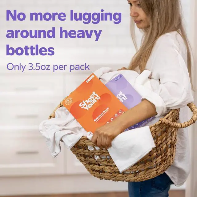 Alt view image 6 of 7 - Laundry Detergent Sheets - 40 Loads - No Plastic Jug Concentrated Laundry Detergent, Hypoallergenic, Gentle on Skin - 20 Sheets