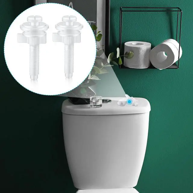 Alt view image 3 of 6 - 2 Pack Toilet Seat Screws Kit, Plastic Bolts Nuts & Washers | Durable plastic bolts, nuts and washers replace worn toilet seat hardware, fit most seats, resist rust, and install easily.