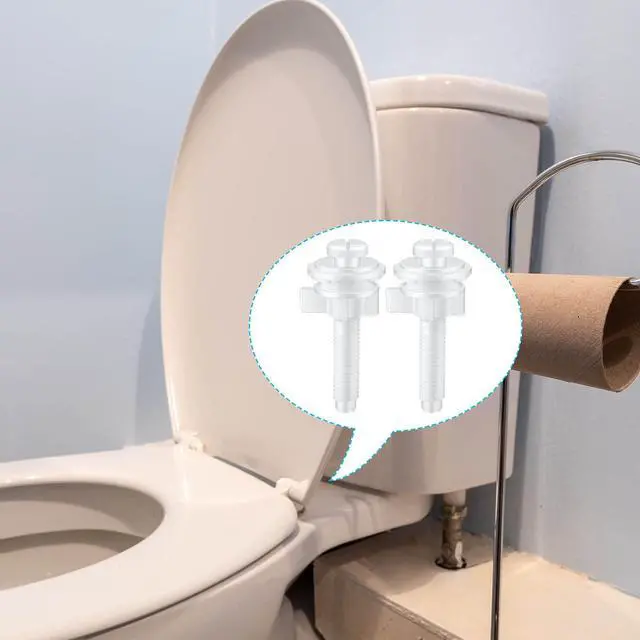 Alt view image 5 of 6 - 2 Pack Toilet Seat Screws Kit, Plastic Bolts Nuts & Washers | Durable plastic bolts, nuts and washers replace worn toilet seat hardware, fit most seats, resist rust, and install easily.