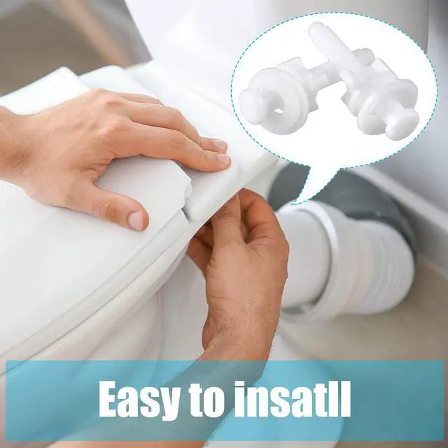Alt view image 6 of 6 - 2 Pack Toilet Seat Screws Kit, Plastic Bolts Nuts & Washers | Durable plastic bolts, nuts and washers replace worn toilet seat hardware, fit most seats, resist rust, and install easily.