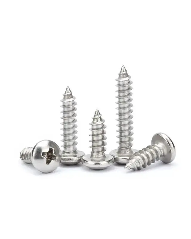 Alt view image 3 of 4 - #4 x 1/2" (100 Pack) Pan Head Phillips Screws Sheet Metal Self-Tapping Screws, 304 Stainless Steel Screw