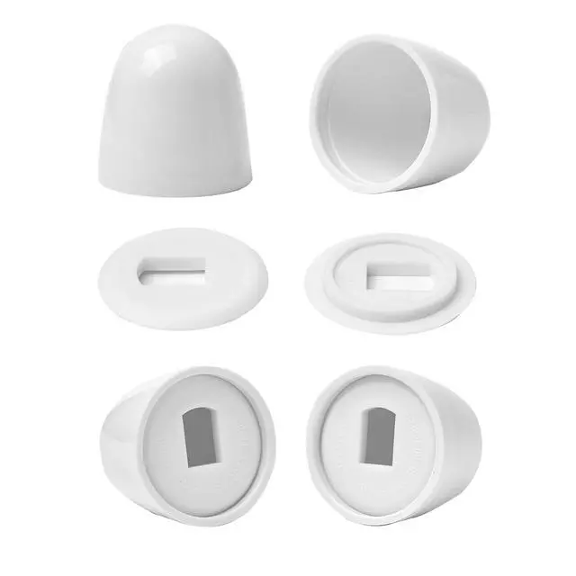 Alt view image 2 of 6 - 4Packs Universal Toilet Bolt Caps, Round Plastic Push-On Toilet Bowl Bolt Caps Covers, with Extra Washers for Easy installation, 1.44 Inch Height, White Color