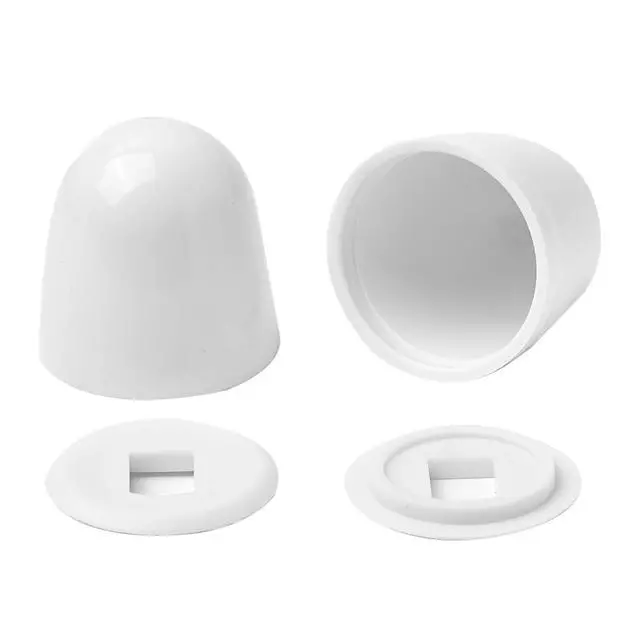 Alt view image 5 of 6 - 4Packs Universal Toilet Bolt Caps, Round Plastic Push-On Toilet Bowl Bolt Caps Covers, with Extra Washers for Easy installation, 1.44 Inch Height, White Color