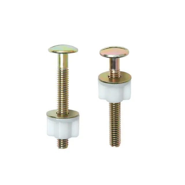 Alt view image 5 of 6 - 2Pcs Toilet Seat Screws, Steel Toilet Seat Hinge Bolts and Nuts, Heavy Duty Toilet Seat Fastener with Plastic Nuts and Metal Washers, Toilet Hardware Replacement for Top Mount Toilet Seat Hinges, 1