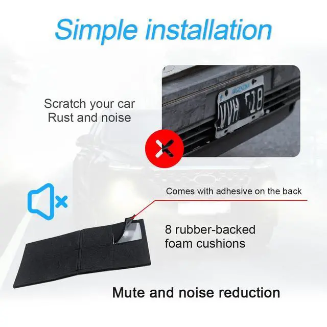 Alt view image 5 of 7 - Anti Theft License Plate Screws Kits- Rustproof Stainless Steel Car Tag Plate Mounting Hardware, M6 (1/4") Tamper Proof Fastener Nut, Caps Cover for Front Rear Frame Holder MountingAT-Black/8