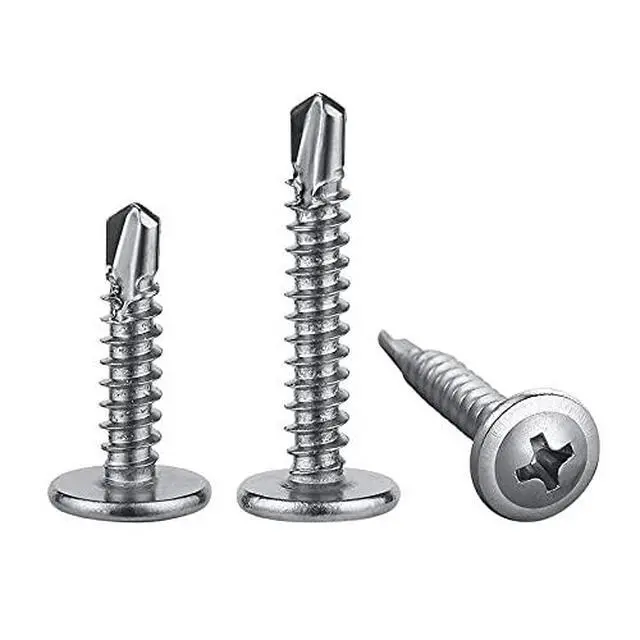 Alt view image 5 of 6 - 300pcs#8×3/4for Sheet Metal Self-Tapping Screws 410 Stainless Steel Truss Head High-Strength Quick Tapping Screws