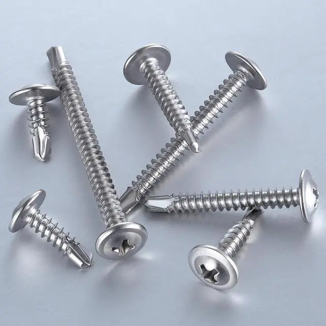 Alt view image 3 of 6 - 300pcs#8×3/4for Sheet Metal Self-Tapping Screws 410 Stainless Steel Truss Head High-Strength Quick Tapping Screws