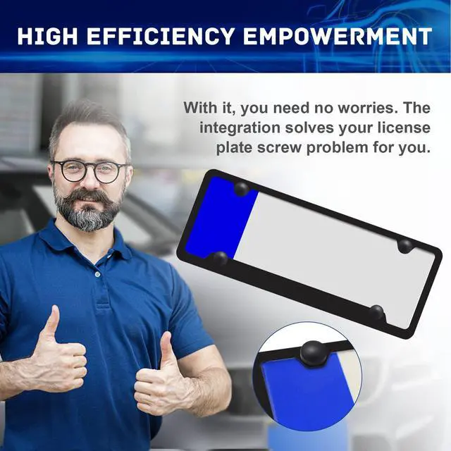 Alt view image 7 of 7 - 8 Sets Black License Plate Screws - Updated Rustproof Stainless Steel License Plate Bolts, Premium Screw Kit for License Plates Frames on Cars