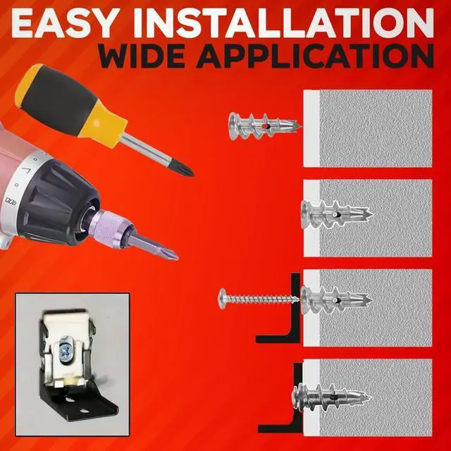 Alt view image 4 of 7 - 20Pcs Zinc Self Drilling Drywall Anchors and Screws Kit #8 | #8 x 1-1/4" Metal Wall Anchors Hold Up to 50lbs, No Drill Hole Required for Heavy Duty Drywall Screws & Anchors Installation.