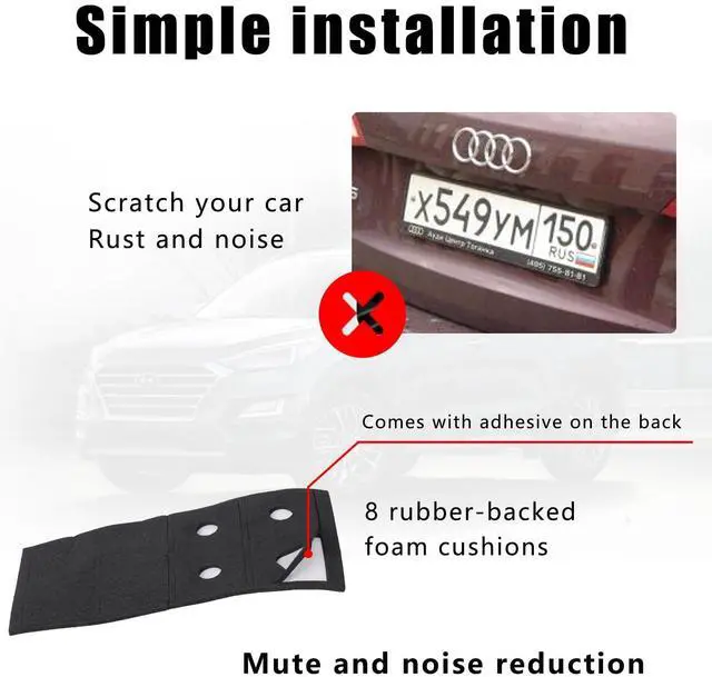 Alt view image 5 of 7 - 3rd-Gen Upgraded Anti Theft License Plate Screws Kit, Rustproof Stainless Steel License Plate Bolts, M6 (1/4") Fasteners with Caps, Front & Rear Mounting Hardware for Car, Truck, Motorcycle