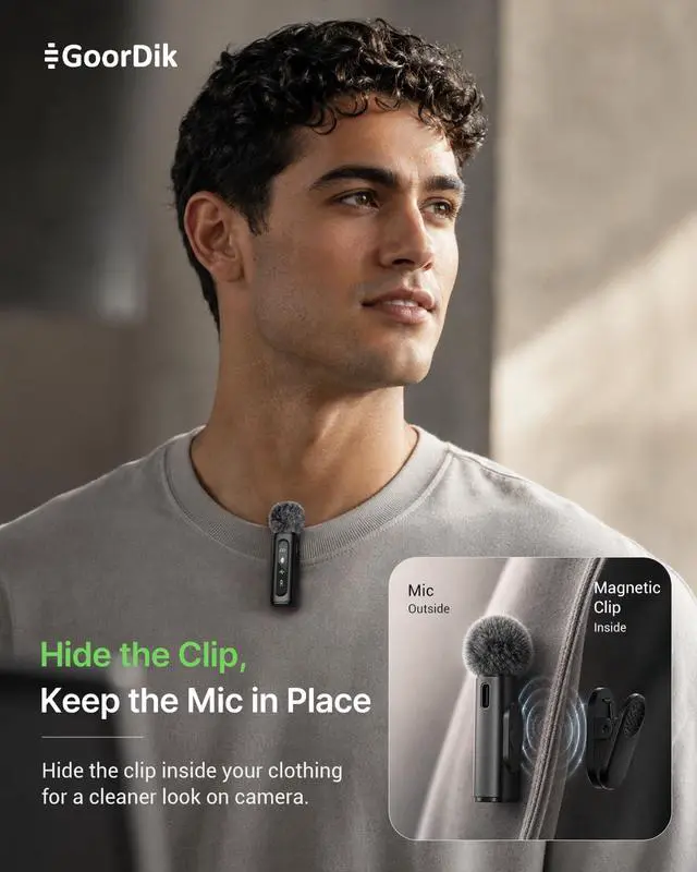 Alt view image 3 of 7 - USB C Lavalier Microphone Wireless Mini Mic for Type-C Android Phone/Tablet/PC Video Recording Clip-on Mics with Rotatable Clip&Denoise Recording, Ideal for Vlog Tiktok Youtube Podcast Content Creator