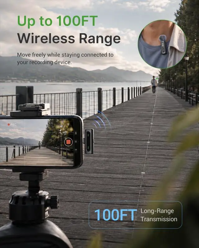 Alt view image 7 of 7 - USB C Lavalier Microphone Wireless Mini Mic for Type-C Android Phone/Tablet/PC Video Recording Clip-on Mics with Rotatable Clip&Denoise Recording, Ideal for Vlog Tiktok Youtube Podcast Content Creator